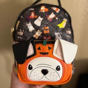 Betsey Johnson French bulldog mini backpack Halloween